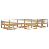 Outdoor Sofa Set 8 pcs White Solid Acacia Wood 3386788