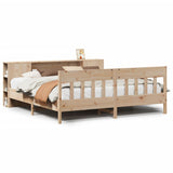 Bookcase Bed without Mattress 200x200cm Solid Wood Pine 3323170
