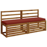 2-Piece Bench Cushions VUGHT 2 pcs 100% Polyester Red 951359
