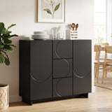 Sideboard Black 85.5 x 31 x 75 cm Engineered Wood 8011550