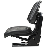 ZNTS Tractor Seat with Suspension Black 142316