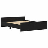 Bed Frame without Mattress Black Oak 150x200 cm Engineered Wood 3329320