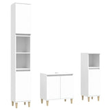 ZNTS 3 Piece Bathroom Furniture Set White Engineered Wood 3185581