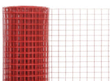 Chicken Wire Fence Steel with PVC Coating 10x1.5 m Red 143672