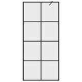 151034 Walk-in Shower Wall with Clear ESG Glass 90x195 cm Black