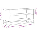 TV Cabinet Sonoma Oak 91x40x46 cm Engineered Wood and Metal 848885