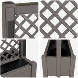 Big Planter with Trellis Grey 99.5 x 43 x 133.5 PP 42041729