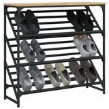 Shoe Rack Sonoma Oak 90x30x85 cm Engineered Wood 833429