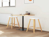 Dining Chairs 2 pcs Natural 46 x 37 x 63 cm Solid Rubber Wood 42020464