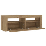 ZNTS Bedside Cabinets 2 pcs with LEDs Artisan Oak 60x35x40 cm 3329162