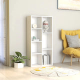 Book Cabinet White 50x25x106 cm Engineered Wood 801107