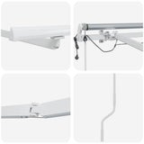 Awning Frame with LED Strip Lights White 500 x 300 cm Aluminium 313223