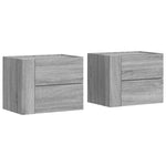 ZNTS Wall-mounted Bedside Cabinets 2 pcs Grey Sonoma 45x30x35 cm 848336