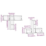 TV Cabinets 6 pcs White Solid Wood Pine 3100255