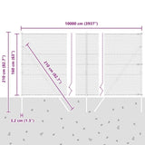 Ground Fix Welded Wire Fence 100 x 1.6 m 3352900