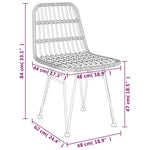 ZNTS 3 Piece Garden Dining Set Poly Rattan 3157831