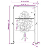 Garden Gate 100x150 cm Corten Steel Tree Design 153163