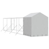 Outdoor Dog Kennel with Roof Silver 2x10x2.5 m Galvanised Steel 3190476