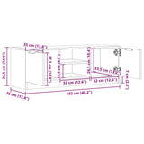TV Cabinet Old Wood 102x35x36.5 cm Engineered Wood 856858