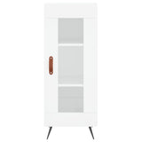 Highboard High Gloss White 34.5x34x180 cm Engineered Wood 3200363