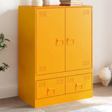 Highboard Mustard Yellow 67x39x95 cm Steel 841808
