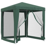 Party Tent with 4 Mesh Sidewalls Green 2x2 m HDPE 319218