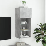 TV Cabinet with LED Lights Concrete Grey 40.5x30x90 cm 837049
