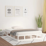 Bed Frame without Mattress White 120x190 cm Small Double Solid Wood 820832
