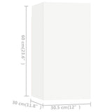 6 Piece TV Cabinet Set White Engineered Wood 3078730