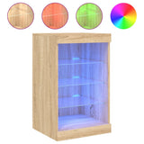 Sideboard with LED Lights Sonoma Oak 41x37x67 cm 836723