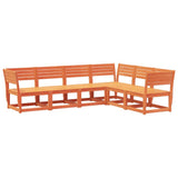 Garden Sofa Set Wax brown Solid pine wood Regular Modular 3217017