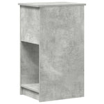 ZNTS Computer Tower Stand with Drawer Concrete Grey 35x45x77 cm 858743