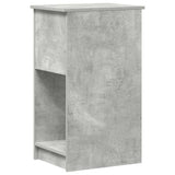 ZNTS Computer Tower Stand with Drawer Concrete Grey 35x45x77 cm 858743