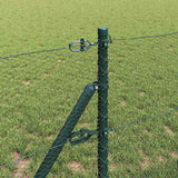 Fence with Posts Green 0.6 x 100 m PVC-coated steel 3352736