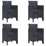 Garden Chair 4 pcs Anthracite 53 x 49 x 85 cm Polypropylene 847471