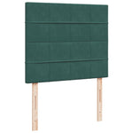 Box Spring Bed with Mattress Dark Green 120x200 cm Velvet 3290885