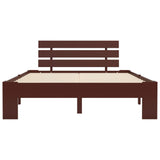 Bed Frame without Mattress Dark Brown Solid Pine Wood 120x200 cm 283174