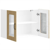 Kitchen Wall Cabinet with Glass Door Kalmar Sonoma Oak Engineered Wood 853610