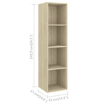 Wall-mounted TV Cabinet Sonoma Oak 37x37x142.5 cm Engineered Wood 805492