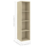 Wall-mounted TV Cabinet Sonoma Oak 37x37x142.5 cm Engineered Wood 805492