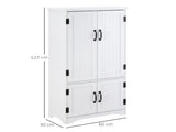 Accent Floor Storage Cabinet Kitchen Cupboard with Adjustable Shelves and 2 Lower Doors, White T3398P341252