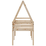 High Sleeper Bed without Mattress 80x200 cm Solid Wood Pine 3282095