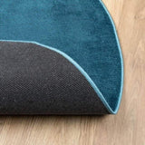ZNTS Rug OVIEDO Short Pile Turquoise Ø 120 cm 375611