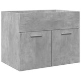 Bathroom Sink Cabinet with Built-in Basin Concrete Grey 3324858