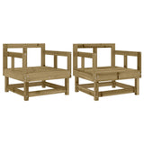 Garden Chairs 2 pcs Impregnated Wood Pine 825393