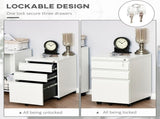 3 Drawer Filling Cabinet, Mobile Metal File Cabinet with Anti-tilt Design for Letter, A4, Legal T3398P330382