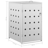 Single Wheelie Bin Shed 240 L Stainless Steel 145379