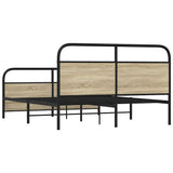 Metal Bed Frame without Mattress Sonoma Oak 160x200 cm 3318651