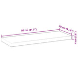 Floating Shelves 3 pcs 80x30x4 cm Oil Finished Solid Wood Acacia 3279613