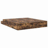 Storage Bed Frame with Drawer Smoked Oak 180 cm Engineered Wood 3335665
